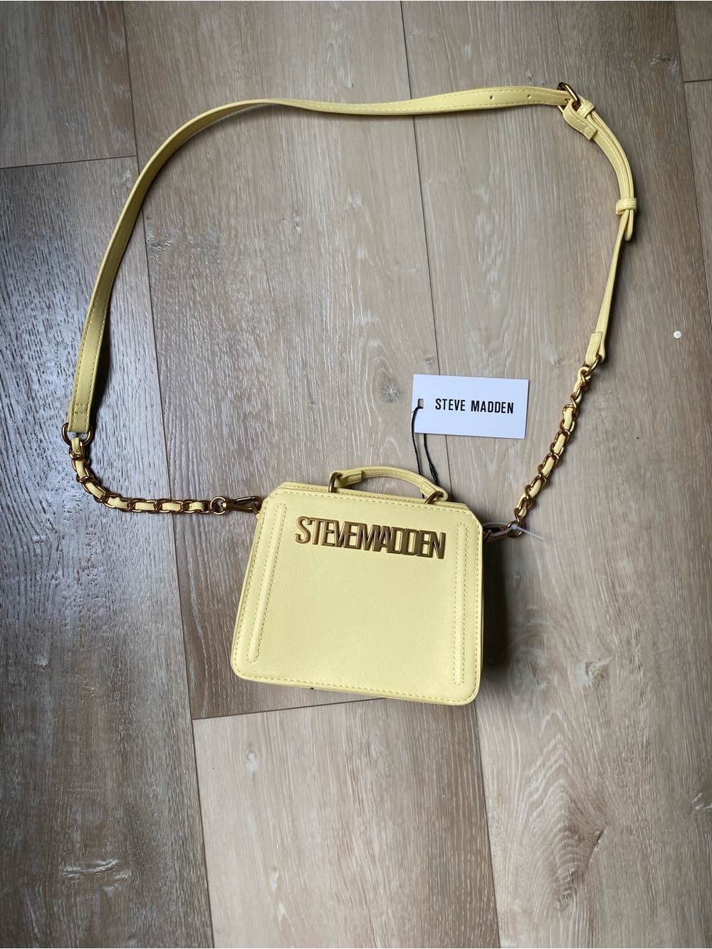 Steve Madden Yellow Mini Top-Handle Crossbody Bag